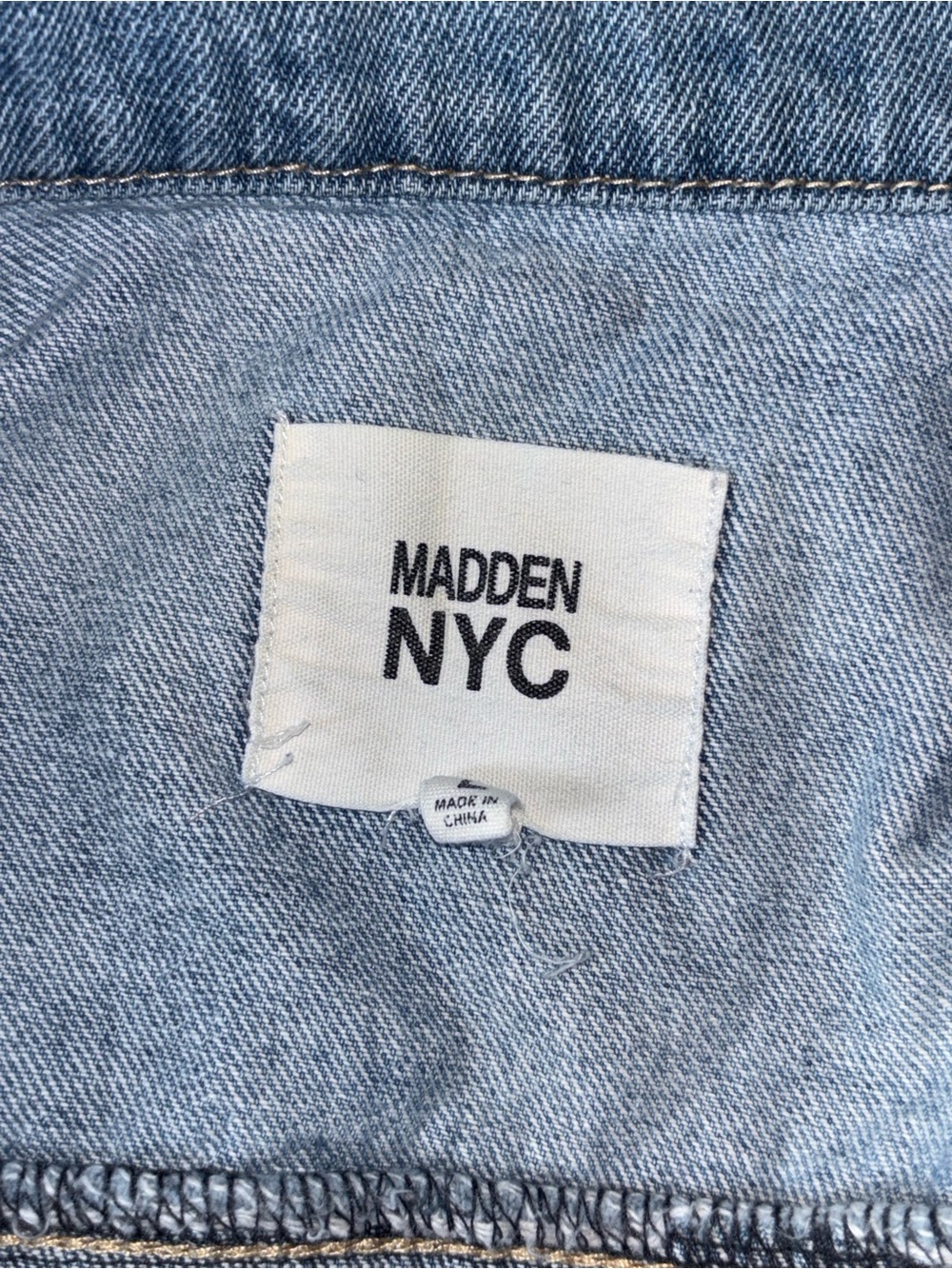 Cropped Light Blue Denim Jacket - Short Sleeve Jean Jacket - Picture 11 of 11